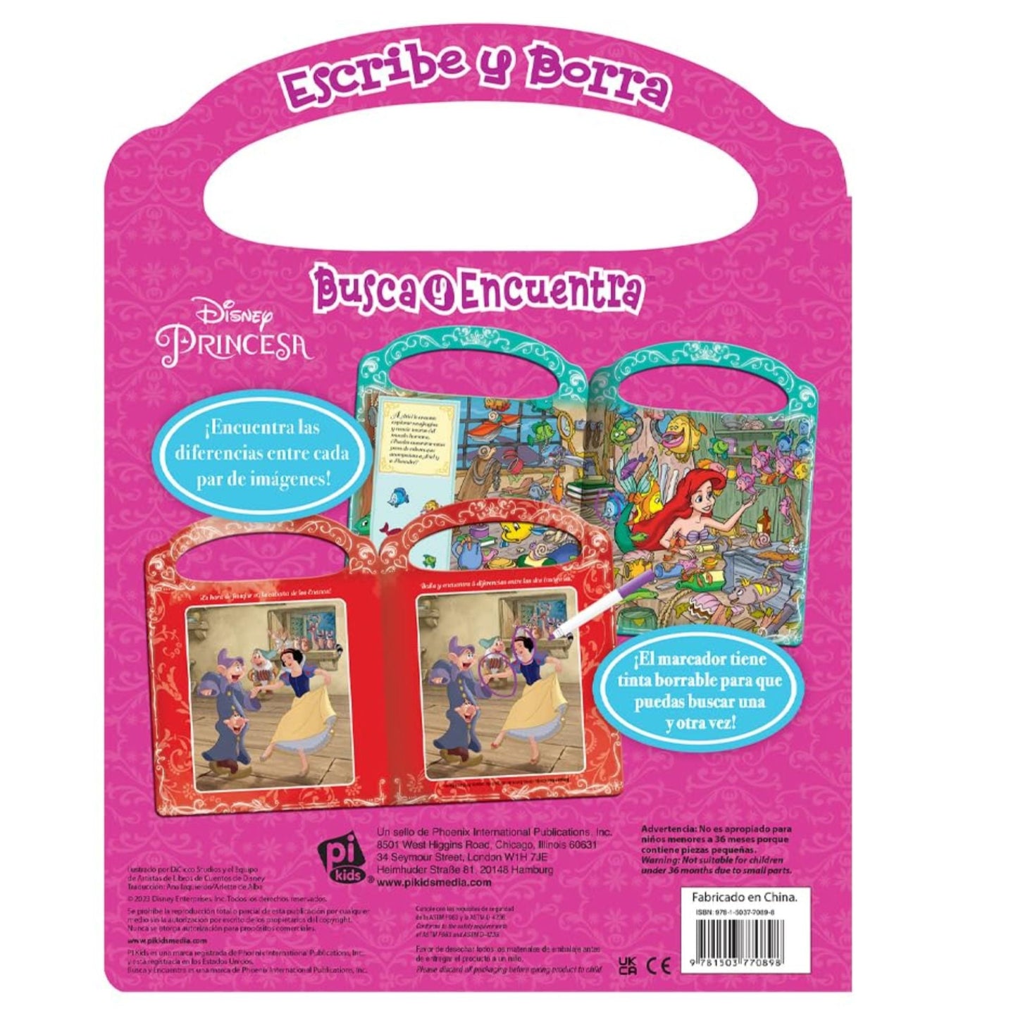 Escribe Y Borra / Busca Y Encuentra. Disney Princesa / Pd.