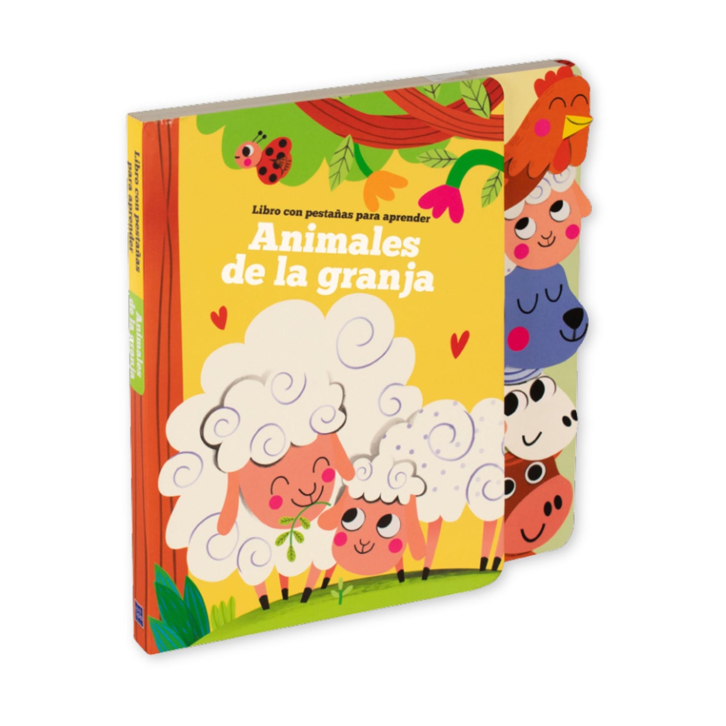 Animales De La Granja. Libro Con Pestañas Para Aprender / Pd.