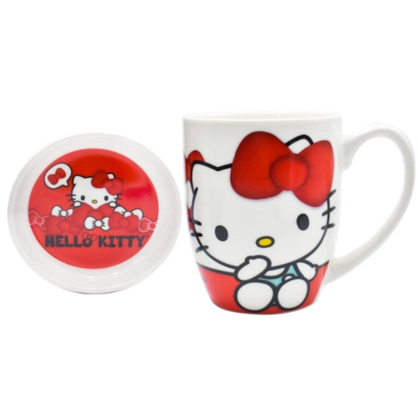 Taza Con Tapa Y Caja De Regalo Hello Kitty