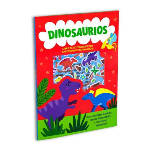 Dinosaurios. Libro Actividades Con Calcomanías Esponjosas