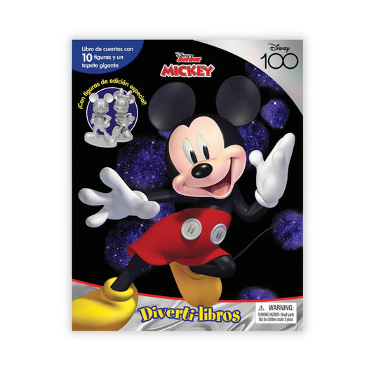 Diverti libros Disney Mickey con libro de cuentos y 10 figuras
